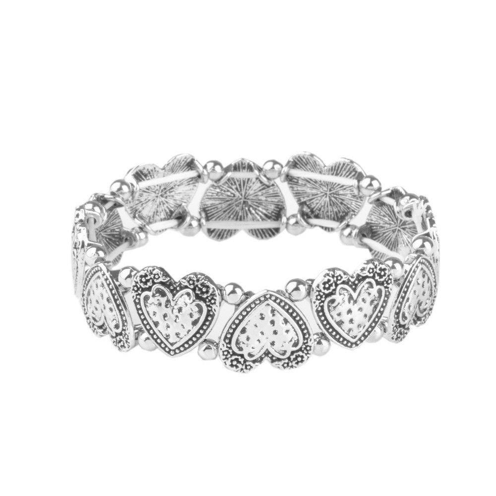 ♥️♥️ Rustic Heartthrob - Silver Bracelet